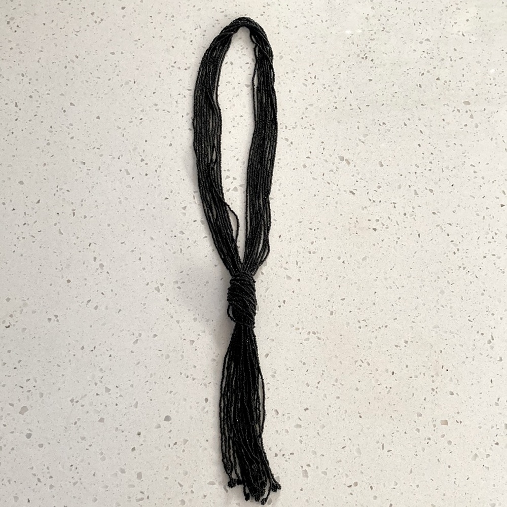 Black beads necklace